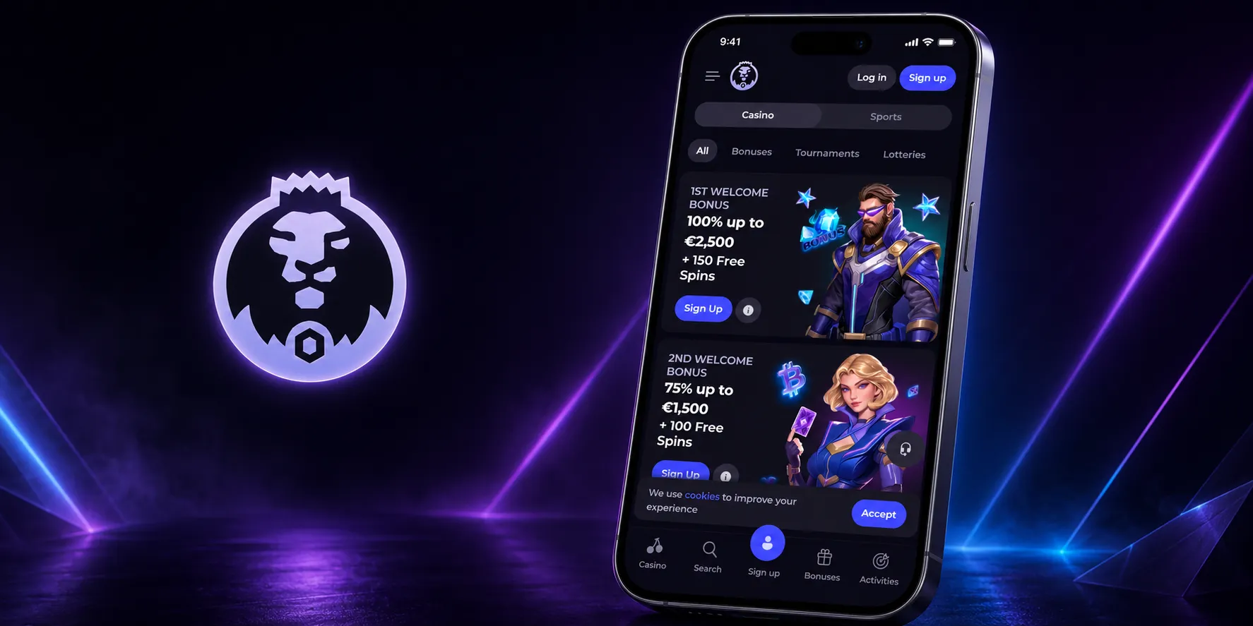 CryptoLeo Casino App Screenshot